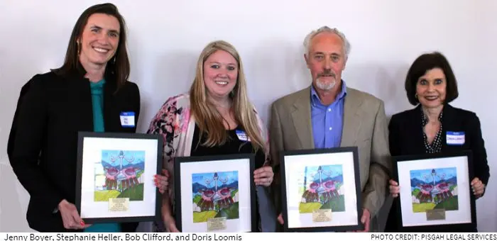 L-R shown here: Jenny Boyer, Stephanie Heller, Bob Clifford, and Doris Loomis